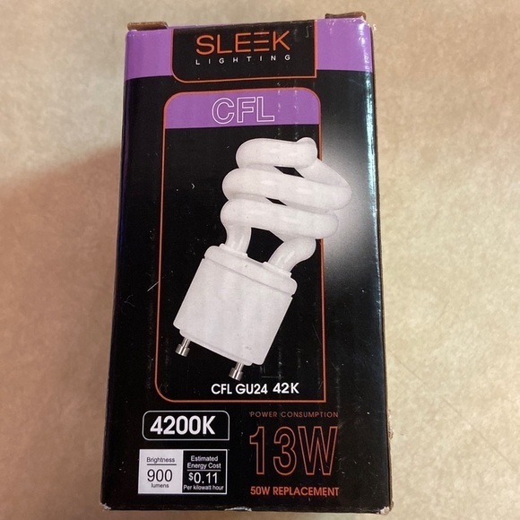 Sleek Lighting CFL GU24 42K 13W - Picture 1 of 8